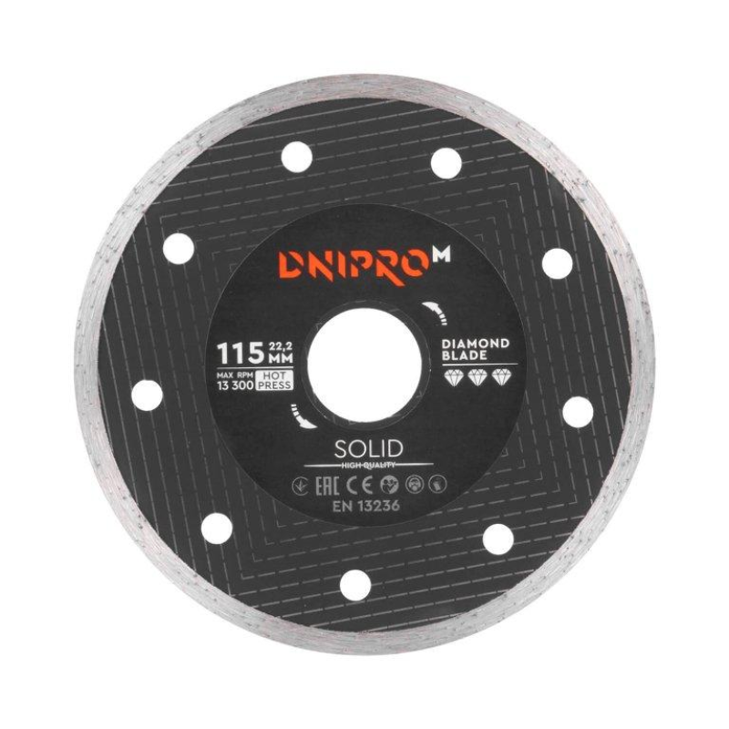 Алмазний диск Dnipro-M 115 мм 22,2 мм Solid Алмазний диск Dnipro-M 115 мм 22,2 мм Solid