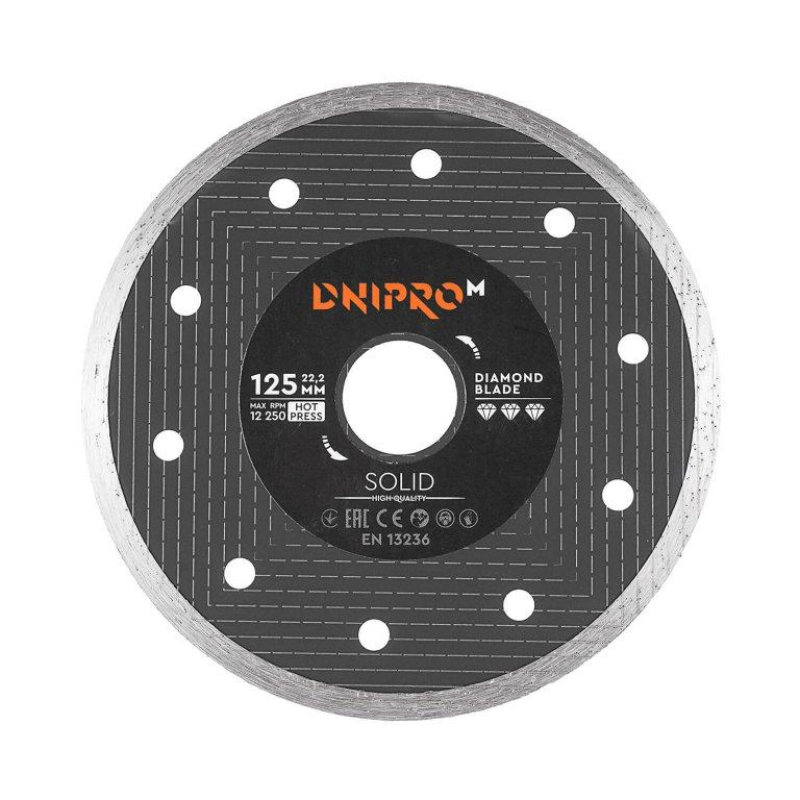 Алмазний диск Dnipro-M 125 22.2 Solid Алмазний диск Dnipro-M 125 22.2 Solid
