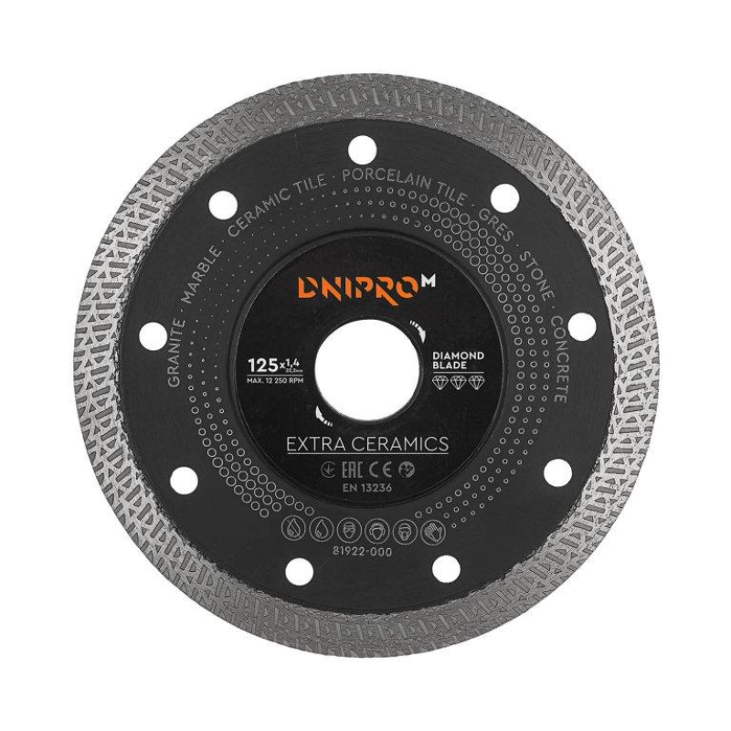 Алмазний диск Dnipro-M Extra-Ceramics 125 22,2 мм Алмазний диск Dnipro-M Extra-Ceramics 125 22,2 мм