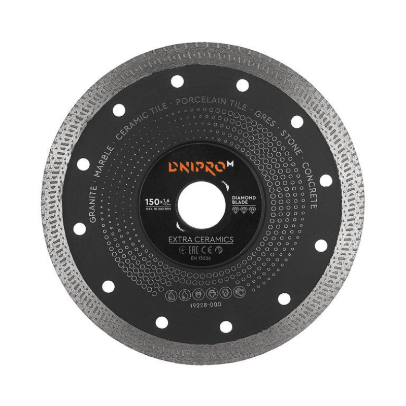 Алмазний диск Dnipro-M Extra-Ceramics 150 22,2 мм Алмазний диск Dnipro-M Extra-Ceramics 150 22,2 мм
