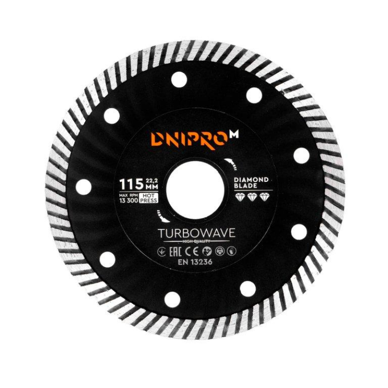 Алмазний диск Dnipro-M 115 мм 22,2 мм Turbowave Алмазний диск Dnipro-M 115 мм 22,2 мм Turbowave