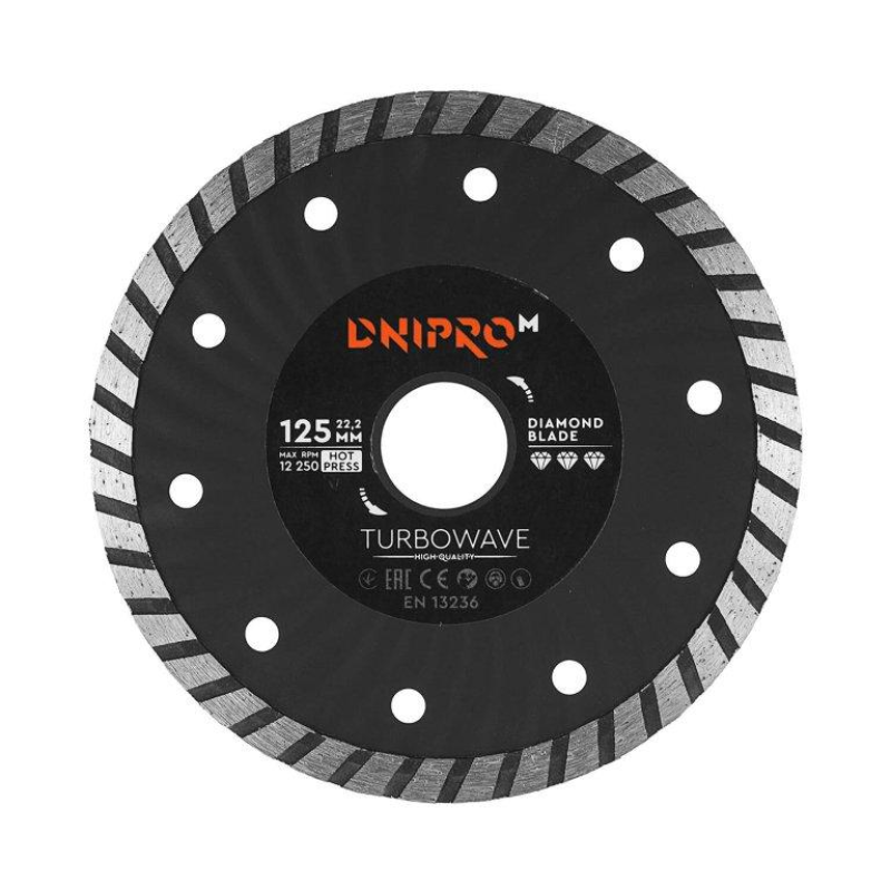 Алмазний диск Dnipro-M 125 22.2 Turbowave Алмазний диск Dnipro-M 125 22.2 Turbowave