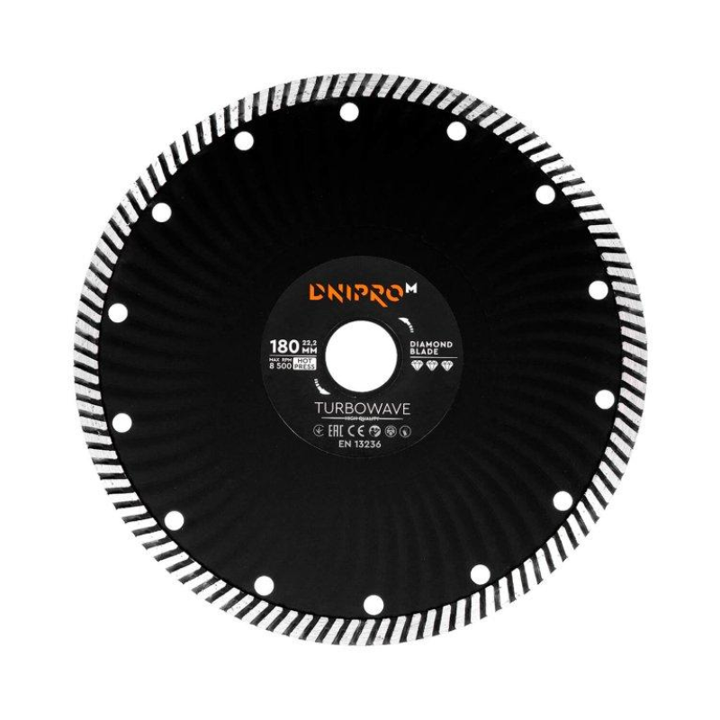 Алмазний диск Dnipro-M 180 мм 22,2 мм Turbowave Алмазний диск Dnipro-M 180 мм 22,2 мм Turbowave