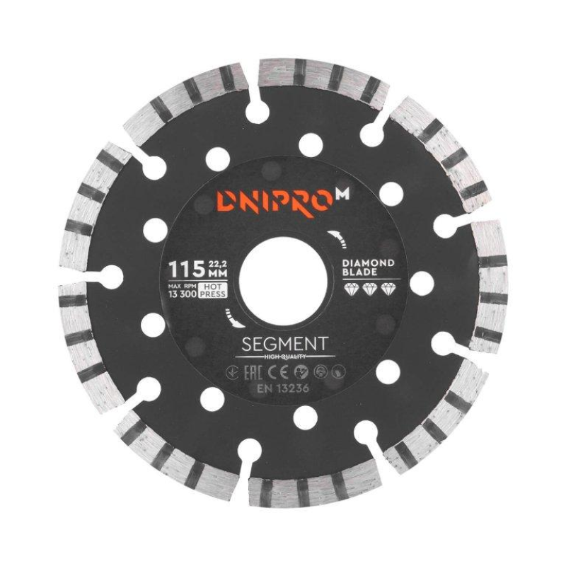 Алмазний диск Dnipro-M 115 мм 22,2 мм Segment Алмазний диск Dnipro-M 115 мм 22,2 мм Segment