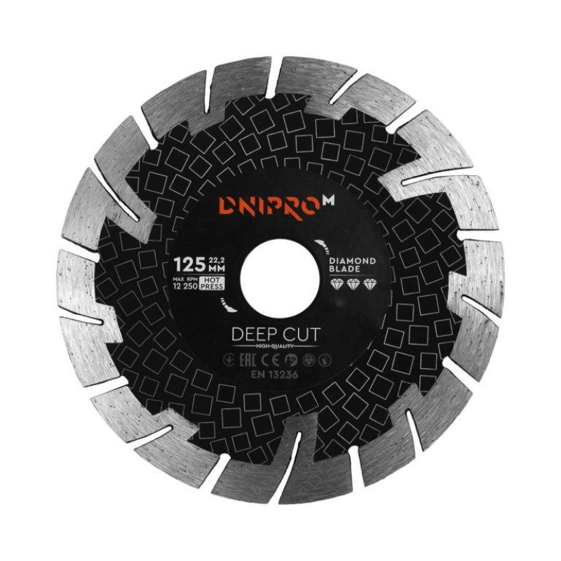 Алмазний диск Dnipro-M 125 22,2 мм Deep Cut Алмазний диск Dnipro-M 125 22,2 мм Deep Cut