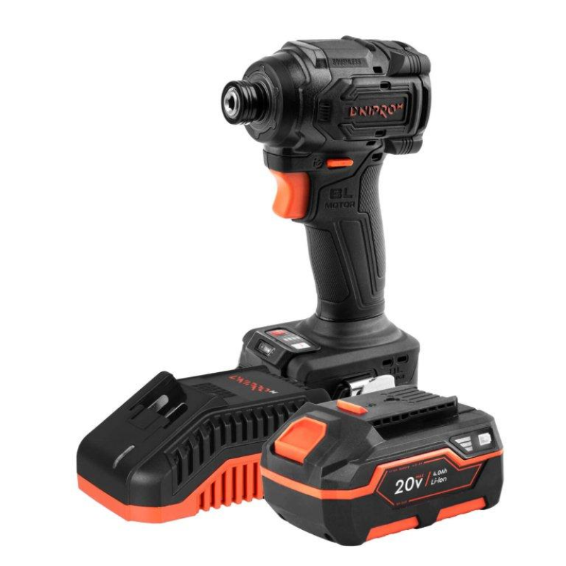 Акумуляторний ударний гвинтоверт Dnipro-M DTD-201BC ULTRA + Акумуляторна батарея BP-240 + Зарядний пристрій FC