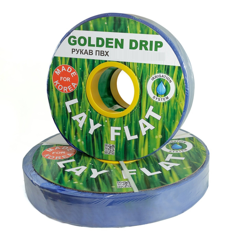 Рукав ПВХ Lay Flat 3“ (75 мм), 100 м GOLDEN DRIP для дренажу