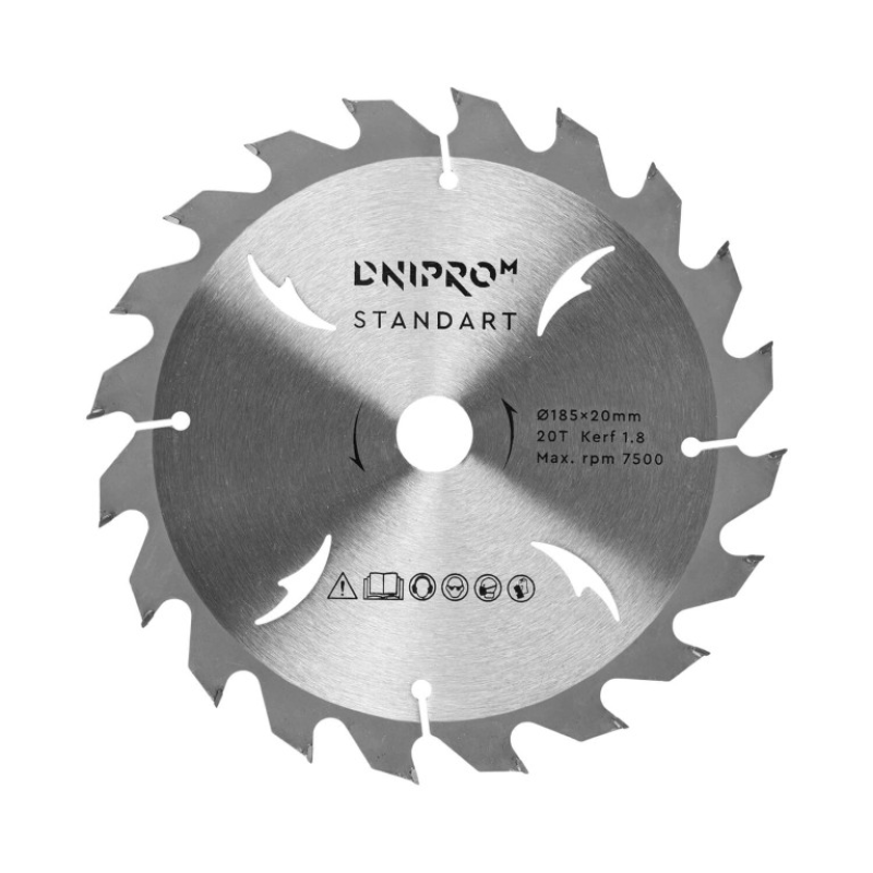 Пиляльний диск Dnipro-M Standart 185×20/16×1,8 20Т Пиляльний диск Dnipro-M Standart 185×20/16×1,8 20Т