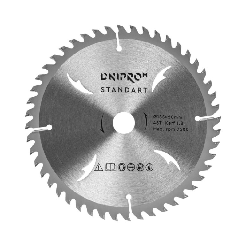 Пиляльний диск Dnipro-M Standart 185×20/16×1,8 48Т Пиляльний диск Dnipro-M Standart 185×20/16×1,8 48Т