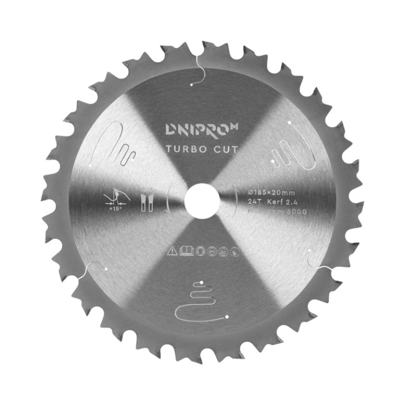 Пиляльний диск Dnipro-M Turbo Cut 185×20/16×2,4 24T Пиляльний диск Dnipro-M Turbo Cut 185×20/16×2,4 24T
