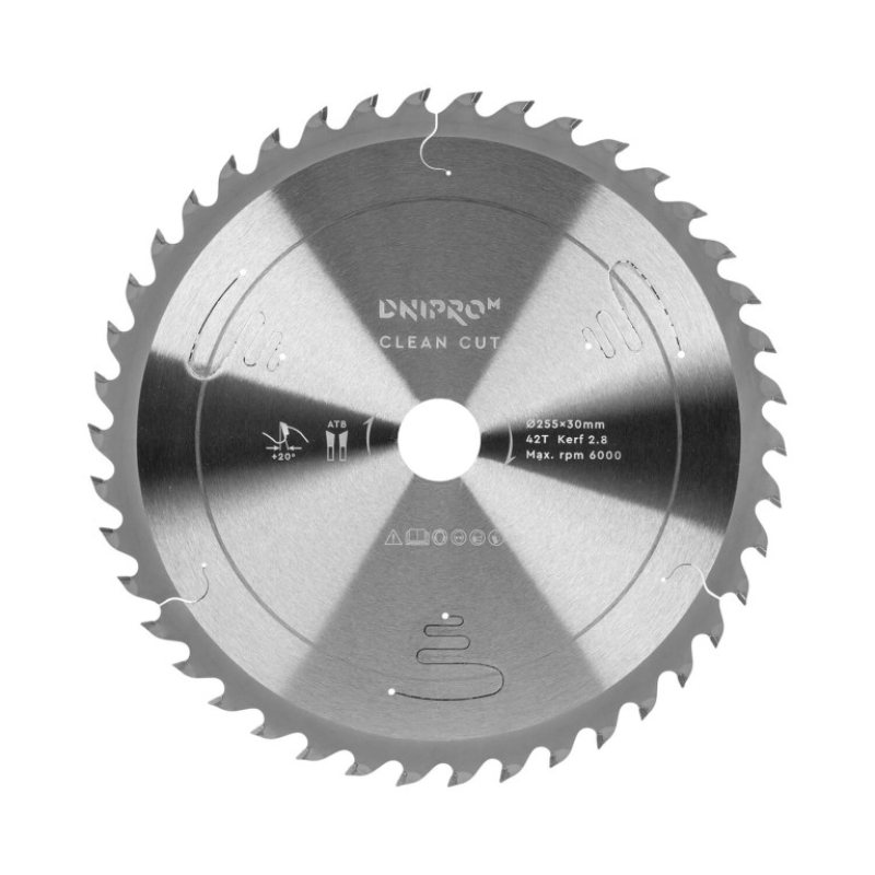 Пиляльний диск Dnipro-M Clean Cut 255×30/25,4×2,8 42T Пиляльний диск Dnipro-M Clean Cut 255×30/25,4×2,8 42T