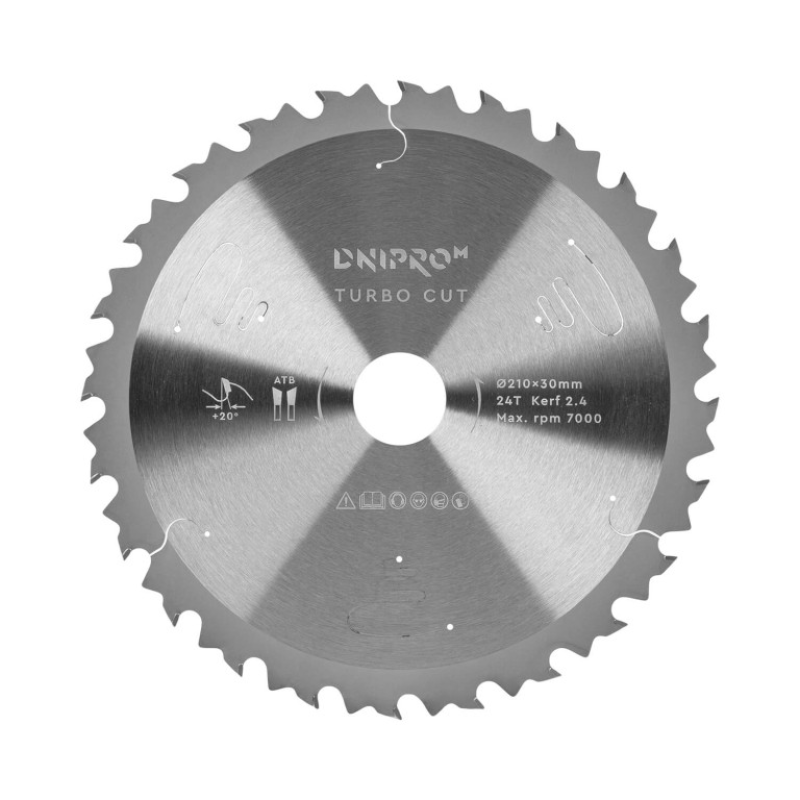 Пиляльний диск Dnipro-M Turbo Cut 210×30/25,4×2,4 24T Пиляльний диск Dnipro-M Turbo Cut 210×30/25,4×2,4 24T